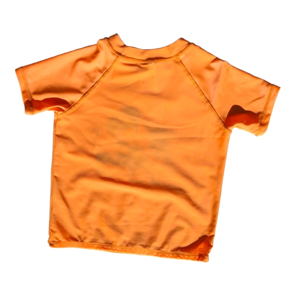 Jumping Beans Disney "Brave the Wave" Mickey Mouse Graphic Orange Rash Guard - Picture 3 of 5